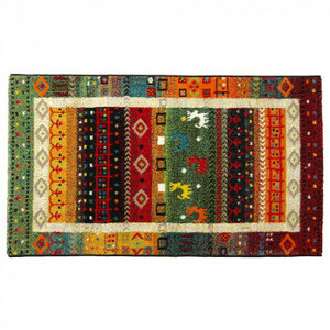 トルコ製 ウィルトン織り 玄関マット ギャッベ 約70×120cm 2050579