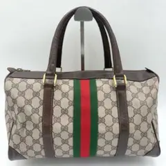 GUCCI オールドグッチ ミニボストバッグ シェリーライン GG柄 PVC