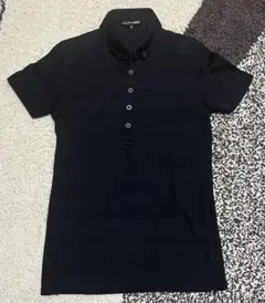 【美品】5351 ブラックボーダーポロシャツ