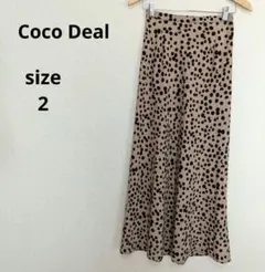 coco deal ココディール ダルメシアン柄 ロングスカート 2 M