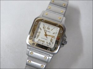 新品風防交換済!! Cartier カルティエ◆サントス ガルベ SM/W20057C4◆K18×SS コンビ 自動巻 レディースウォッチ デイト 機械点検済!!