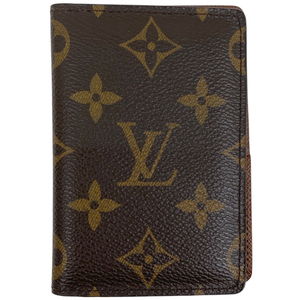 ルイ・ヴィトン Louis Vuitton オーガナイザー ドゥ ポッシュ 定期入れ パスケース カードケース モノグラム ブラウン M61732 レディ 中古