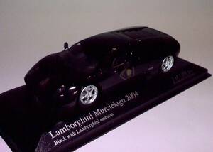 新品【ミニチャンプス】Lamborghini Murcielago 2004 Black with Lamborghini emblem 1/43