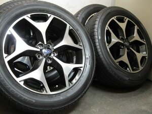 ■USED■スバル フォレスター純正18インチ＆DUNLOP GRAND TREK PT5 225/55R18 4本■SJ5/SJG■