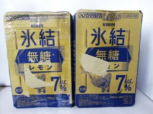 ■未使用②■キリン 氷結　無糖レモン ALC.7% 350ml・500ml 計48缶■B