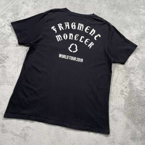 1円　美品　MONCLER モンクレール　Fragment フラグメント　半袖　Tシャツ 半袖Tシャツ XLサイズ　ブラック　ロゴプリント　9634