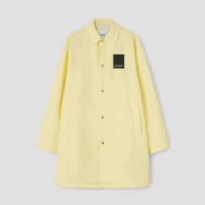 新品 OAMC context coat ロゴ パッチ 中綿 ロング ワイド コート OAMT430860 オーエーエムシー L イエロー