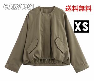 ★送料無料★新品未使用★8月新作★vintage ヴィンテージ レトロ ジャンパー ブルゾン アウター レディース XSサイズ