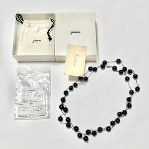 定価40,950円◆green◆オニキスネックレス グリーン ブラック オニキス 2連ネックレス 天然石 Necklace ネックレス モード 黒