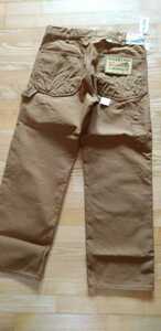 　送料込★東洋　SUGAR CANE シュガーケーン　SC41824 13oz BROWN DUCK WORK PANTS ブラウンダック ワークパンツ　36