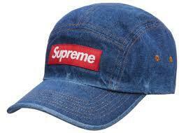 Supreme 22FW Washed Chino Twill Camp Cap denim 新品