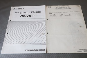 即決！VTR250/VTR-F/サービスマニュアル補足版/訂正シート付！/MC33-150-配線図有(検索：カスタム/レストア/メンテナンス/整備書/修理書)18