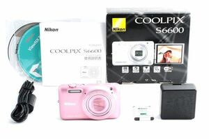 [美品] Nikon COOLPIX S6600 Pink