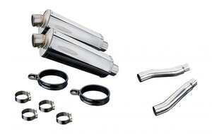 DELKEVIC スリップオンステンレスオーバルマフラー★YAMAHA TRX850 1995-1999 350mm KIT0478