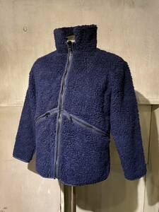 新品 未使用 LE TRICOT DE LA MER フリース ジャケット ブルゾン ネイビー Made in England イングランド製 イギリス製 