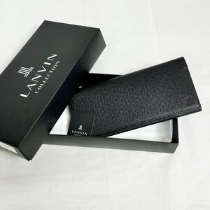 キングラム[27]LANVIN COLLECTION ランバンコレクション JLMWOGT1-10 レザーウォレット 長財布 ★ブラック★未使用★美品【送料無料】