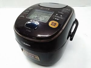 ★動作品 象印 ZOJIRUSHI NP-QB06 極め炊き 圧力IH式炊飯器 極め羽釜 3.5合炊き プライムブラウン 2017年製 0108-320E ♪@100★