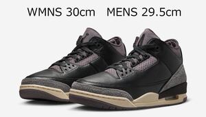 30cm A Ma Maniere Nike WMNS Air Jordan 3 OG SP Black and Flat Pewter MENS 29.5cm アママニエール ナイキ エアジョーダン3 FZ4811-001