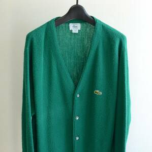 80s USA製 IZOD LACOSTE ラコステ ワニ アクリル ニット カーディガン size M