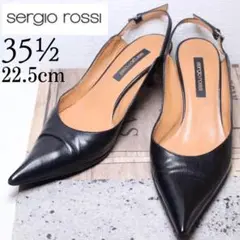 SergioRossi セルジオロッシ 22.5 ストラップ レザー パンプス