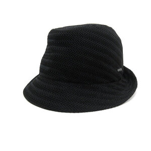 k■カンゴール/KANGOL Zig Duke フェドラハット 中折れハット【M】黒/LADIES■103【中古】