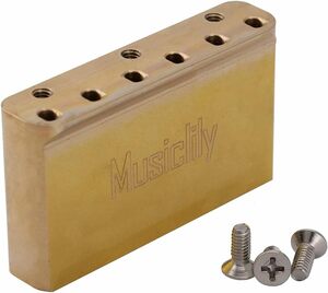 37mm Musiclily Ultra 10.8mmピッチ ブラス製 トレモロブロック 37mm GOTOH 510シリーズブリ