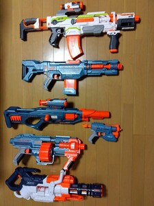 魔改造ベース【ナーフ/X-SHOT】6丁セット◆NERF電動ガンモジュラス/ボルト/エコー/ショックウェイブ/イーグルポイント/EXELGX-001