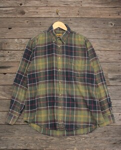 Barbour バブアー BDネルシャツ 緑系チェック 表M