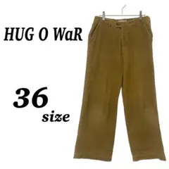 【Hug O WaR】コーデュロイ風　ワイドパンツ　無地　古着　綿100%