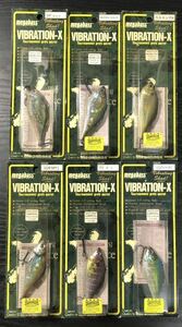 【新品未使用】Megabass/メガバス VIBRATION-X (ブラスアピール 3個・サイレントナチュラル 3個 )初代バイブレーションX 6色セット