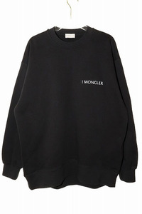 モンクレール MONCLER GENIUS × HYKE 22AW SWEATSHIRT BLACK SIZE XS H209K8G00001M2719 ジーニアス ハイク クルーネック ロゴ スウェット