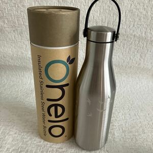 e425-60 新品未使用 Ohelo ステンレスボトル 携帯用魔法瓶 水筒 スチールスワロー つばめ 500ml 保冷 保温 取手 シンプル おしゃれ