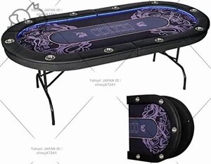 人気商品◆折りたたみ式ポーカーテーブル、カジノレジャーテーブルトップテキサスホールデムポーカーテーブル、 213x106cm z787