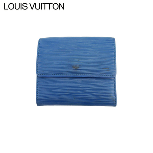 ルイ ヴィトン Wホック 財布 三つ折り レディース メンズ ポルトモネビエカルトクレディ M63485 エピ LOUIS VUITTON 中古