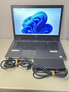 中古美品DELL Precision 7740 /Core i5-9400H /12GB / SSD500GB/ 17.3型 (1920x1080) Intel UHD Graphics 630/管理番号SEL0608000347