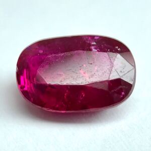 ソ付き!!1円〜!!［天然ルビー1.02ct］d 約6.92×4.82mm ルース 裸石 宝石 コランダム ruby corundum BJ1/DC0 w4ヤ10