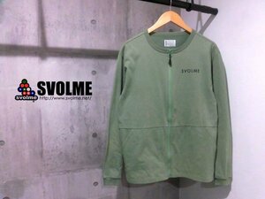 SVOLME スボルメ ロゴプリント コットン ジップ カーディガン L/ジップアップ ジャケット/オリーブ/メンズ/183-00510/サッカー フットサル