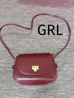 GRL ボルドー　ショルダーバック　カジュアル.シンプル.ロペピクニックずき