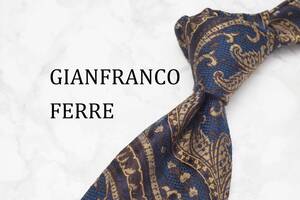 【美品】GIANFRANCO FERRE ジャンフランコフェレ A-1042 ITALY イタリア製 ブランド ネクタイ 良品 古着 卸 USED オールド SILK