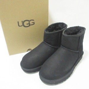 未使用 UGG アグ Classic Mini 2 クラシック ミニ 2 ショート丈 ムートンブーツ 1016222 US6 23cm ブラック