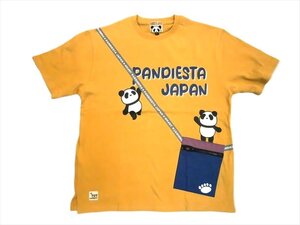 パンディエスタ PANDIESTA 半袖Tシャツ 554355 パンダ サコッシュ付きトリックTシャツ マスタード Mサイズ 新品