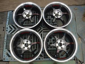 送料無料☆Black RACING PRO N1+R ブラックレーシング 当時物 ホイール 17×7.5j OFF+48 5穴 PCD100 17インチ☆32140