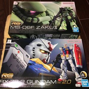 ◆◆RG 1/144 RX-78-2 ガンダムVer.2.0＋MS-06F ザクⅡ新品キットセットおまけ付◆◆BANDAI RX-78-2 GUNDAM Ver.2.0 MS-06F ZAKUⅡ