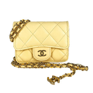 シャネル CHANEL クラシックベルトバッグ AP1952 ベージュ/GD金具 ラムスキン ショルダーバッグ レディース 中古