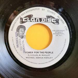 MICHAEL JOSHUA MANLEY / POWER FOR THE PEOPLE [ CLAN DISC ] JA Orig 7inch 