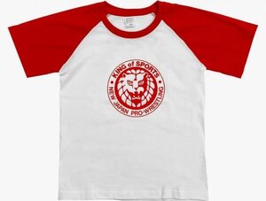 L450 新日本 プロレスリング New Japan Pro-Wrestling キングオブスポーツ クラシック Tシャツ ラグラン 半袖 ホワイト レッド ライオン