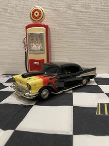 ★TELEMANIA社★57CHEVY PHONE57年シェビー型電話機★ Chevrolet Bel Air★シボレー★ベルエア★フレイムス★ファイヤーパターン★電話器★