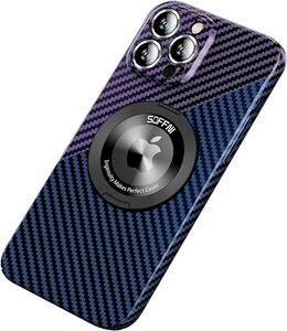 Magsafe対応 iPhone 15 Pro Max ケース リング付き 炭素繊維調 薄型 軽量 カメラレンズ スタンド機能 アイホン15プロ マックス 保護カバー