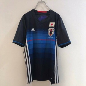 日本代表ADIDAS/アディダス 半袖 Tシャツ JFA JAPAN サッカー ブルー 青 メンズ 160　ユニフォーム