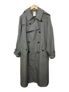 AURALEE◆FINX POLYESTER BIG TRENCH COAT/4/コットン/GRY/無地/A20SC01FP